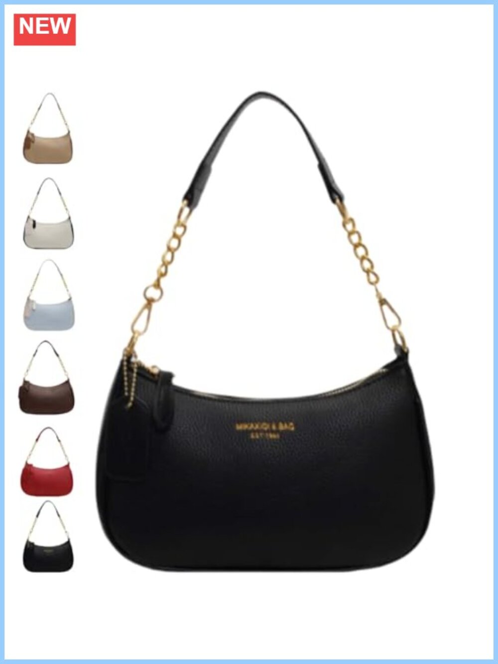 Small Crescent Crossbody Hobo Bag Vegan Leather Retro Shoulder Purse
